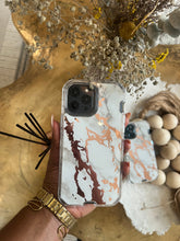 Load image into Gallery viewer, White and gold Marble with 2 in 1 SHOCKPROOF CASE