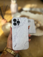 Load image into Gallery viewer, Textured white marble protective case