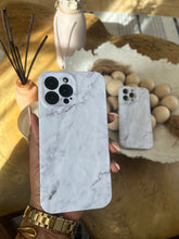 Load image into Gallery viewer, Textured white marble protective case