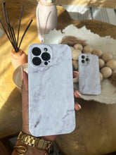 Load image into Gallery viewer, Textured white marble protective case