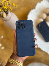 Load image into Gallery viewer, Navy blue Soft 3D Stripe case ma