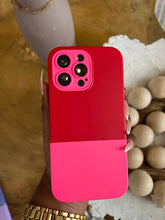 Load image into Gallery viewer, Two Toned silicone case(Red and pink ) no