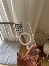 Load image into Gallery viewer, Ultra SLIM transparent MagSafe case with inbuilt lens protector