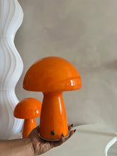 Load image into Gallery viewer, Orange Glass Mushroom Table Lamp
