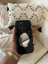 Load image into Gallery viewer, Black wave case with mirror pocket
