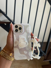 Load image into Gallery viewer, Holographic translucent popsocket case (can be bought with or without the charm holder) it’ll