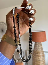Load image into Gallery viewer, Gorgeous Long beaded Charms (black and white)