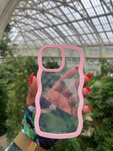 Load image into Gallery viewer, Pink Transparent wavy case π