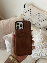 Load image into Gallery viewer, Leather card slot case (DARK BROWN) no