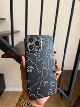 Load image into Gallery viewer, Black minimalist Lineart case