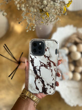 Load image into Gallery viewer, White and gold Marble with 2 in 1 SHOCKPROOF CASE
