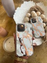 Load image into Gallery viewer, White and gold Marble with 2 in 1 SHOCKPROOF CASE