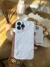 Load image into Gallery viewer, Textured white marble protective case