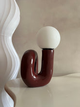 Load image into Gallery viewer, Burgundy Loop Table Lamp