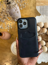 Load image into Gallery viewer, Leather card slot case( Dark Navy BLUE)