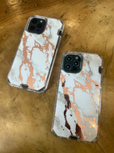 Load image into Gallery viewer, White and gold Marble with 2 in 1 SHOCKPROOF CASE