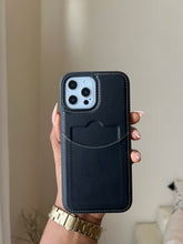Load image into Gallery viewer, Leather card slot case( BLACK)