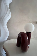Load image into Gallery viewer, Burgundy Loop Table Lamp