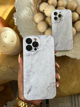 Load image into Gallery viewer, Textured white marble protective case