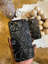 Load image into Gallery viewer, Black minimalist Lineart case