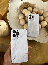 Load image into Gallery viewer, Textured white marble protective case