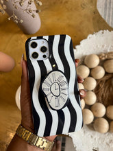 Load image into Gallery viewer, Monochrome clock popsocket case.