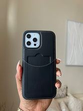 Load image into Gallery viewer, Leather card slot case( BLACK)