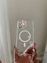 Load image into Gallery viewer, Ultra SLIM transparent MagSafe case with inbuilt lens protector