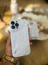 Load image into Gallery viewer, Textured white marble protective case