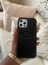 Load image into Gallery viewer, Leather card slot case( BLACK)