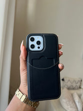 Load image into Gallery viewer, Leather card slot case( BLACK)