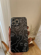 Load image into Gallery viewer, Black minimalist Lineart case