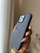 Load image into Gallery viewer, Leather card slot case( Dark Navy BLUE)