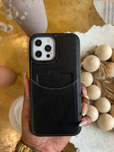 Load image into Gallery viewer, Leather card slot case( BLACK)