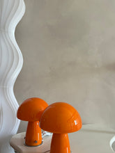 Load image into Gallery viewer, Orange Glass Mushroom Table Lamp