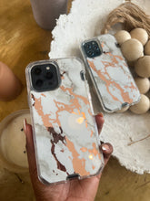 Load image into Gallery viewer, White and gold Marble with 2 in 1 SHOCKPROOF CASE