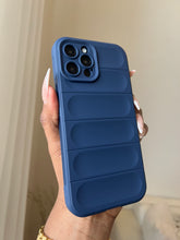 Load image into Gallery viewer, Navy blue Soft 3D Stripe case ma