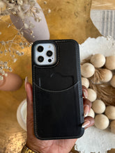 Load image into Gallery viewer, Leather card slot case( BLACK)