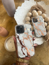 Load image into Gallery viewer, White and gold Marble with 2 in 1 SHOCKPROOF CASE