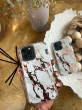 Load image into Gallery viewer, White and gold Marble with 2 in 1 SHOCKPROOF CASE