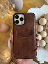 Load image into Gallery viewer, Leather card slot case (DARK BROWN) no