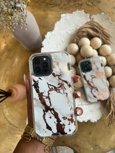 Load image into Gallery viewer, White and gold Marble with 2 in 1 SHOCKPROOF CASE