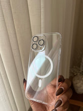 Load image into Gallery viewer, Ultra SLIM transparent MagSafe case with inbuilt lens protector