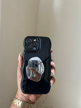 Load image into Gallery viewer, Black wave case with mirror pocket