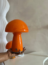 Load image into Gallery viewer, Orange Glass Mushroom Table Lamp