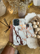 Load image into Gallery viewer, White and gold Marble with 2 in 1 SHOCKPROOF CASE