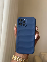 Load image into Gallery viewer, Navy blue Soft 3D Stripe case ma