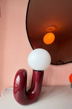 Load image into Gallery viewer, Burgundy Loop Table Lamp
