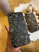 Load image into Gallery viewer, Black minimalist Lineart case