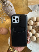 Load image into Gallery viewer, Leather card slot case( BLACK)
